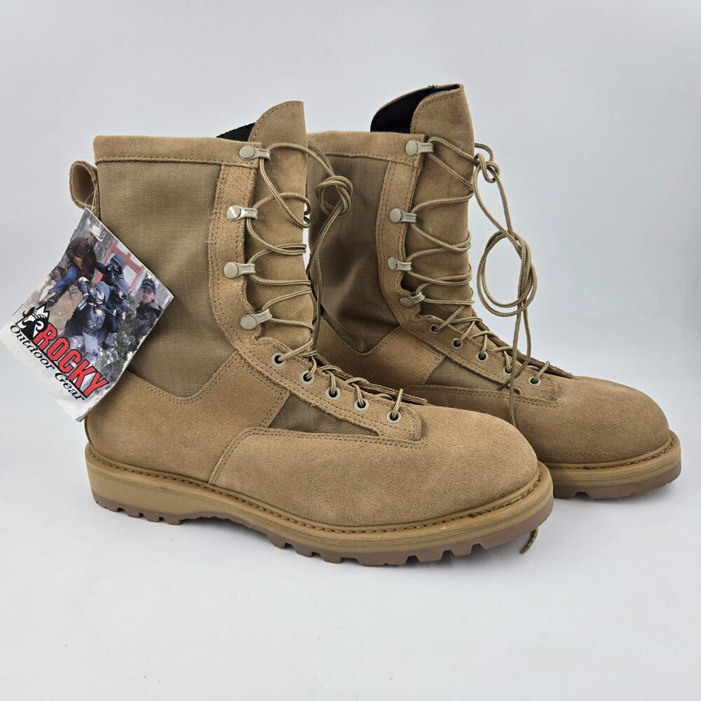 NEW w TAGS Rocky 782 Hot Weather Army Combat Boots 11 M Desert Tan Vibram Sole